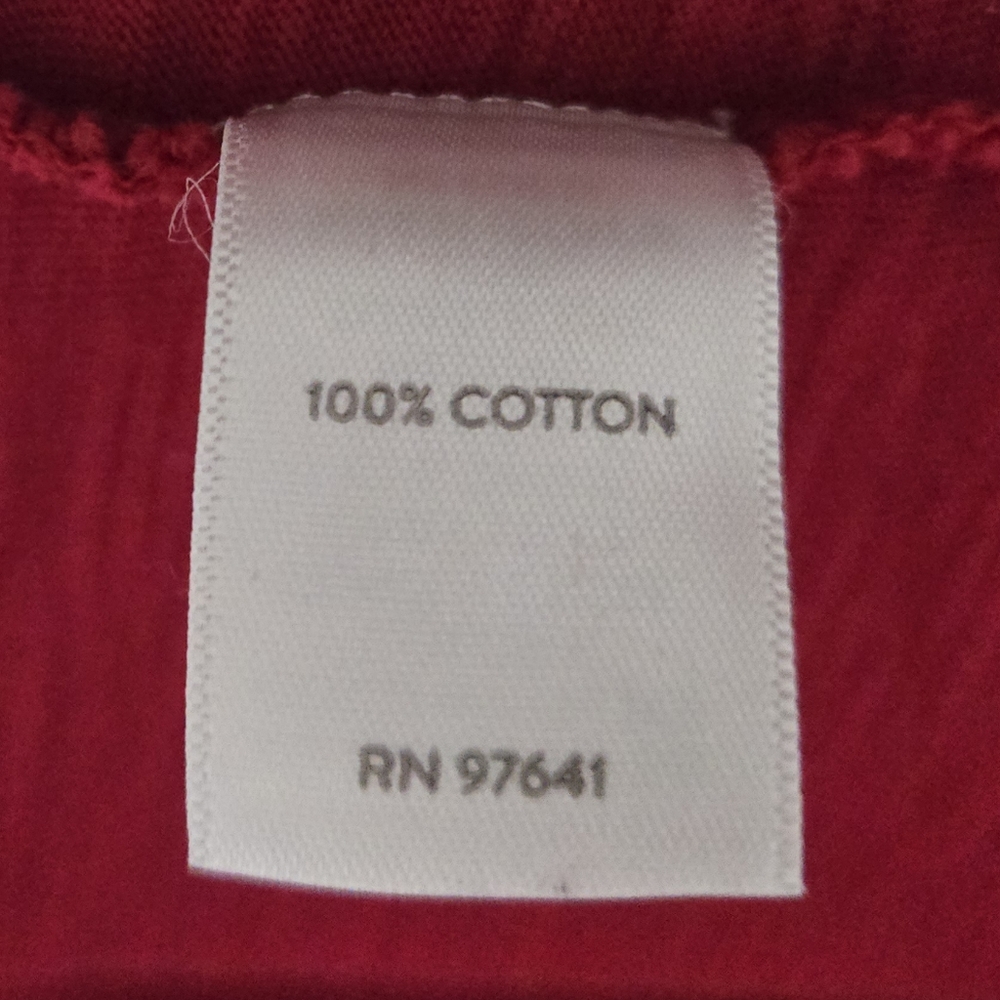 J JILL Red Cotton T-Shirt Dress with Short Sleeves and Pockets Size 1X - Picture 10 of 11